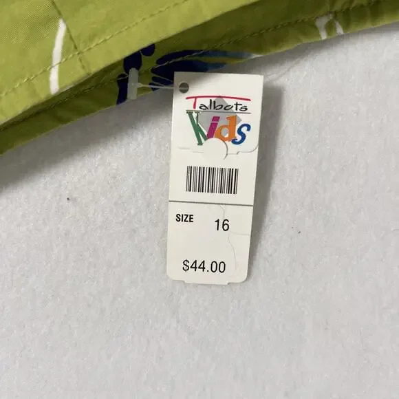 Talbots Kids Skirt Girls 16 Green Dragonfly Print A Line Stretch School Nature - Picture 7 of 7